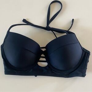 Abercrombie & Fitch Black Strappy Back Balconette Bikini Top